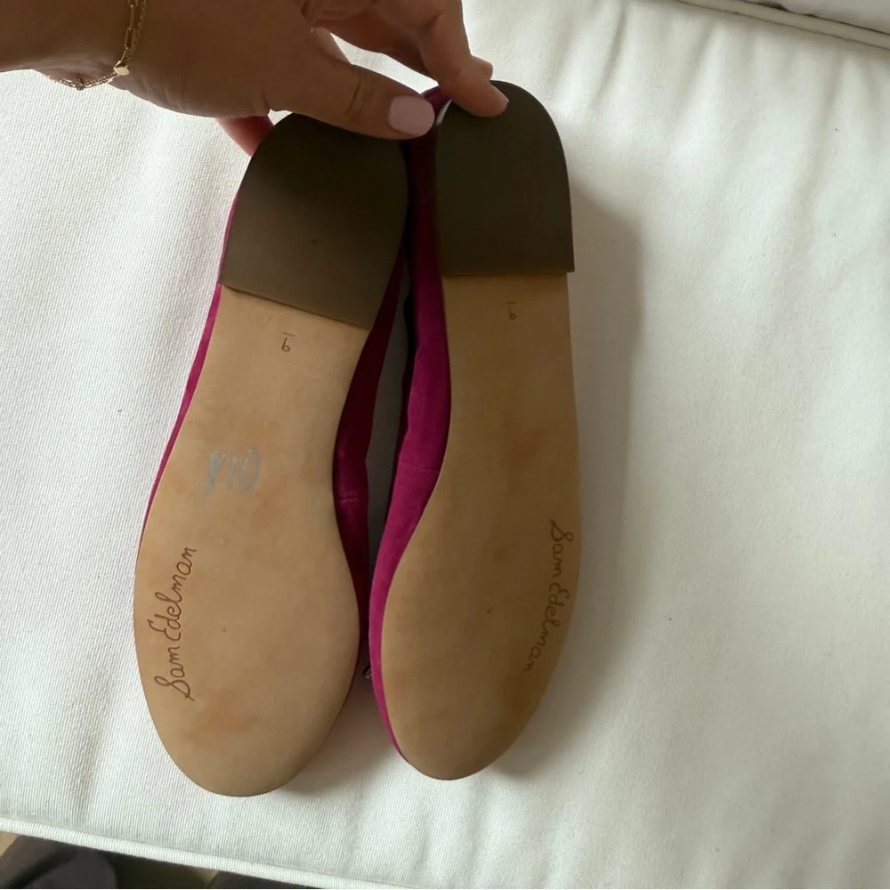 Sam Edelman raspberry colored Felicia ballet flat size 9. NEW - Picture 6 of 7